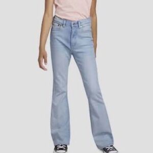 Levi’s 726 High Rise High Stretch Flare Jeans in Doubt It - Light Wash Size 12
